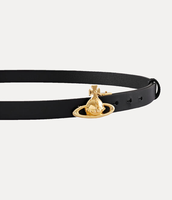 Vivienne Westwood Small Orb Buckle Belt in BLACK